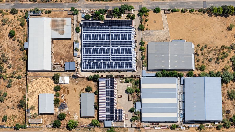 Rex Pipes and Cables rooftop solar plant, Palsana